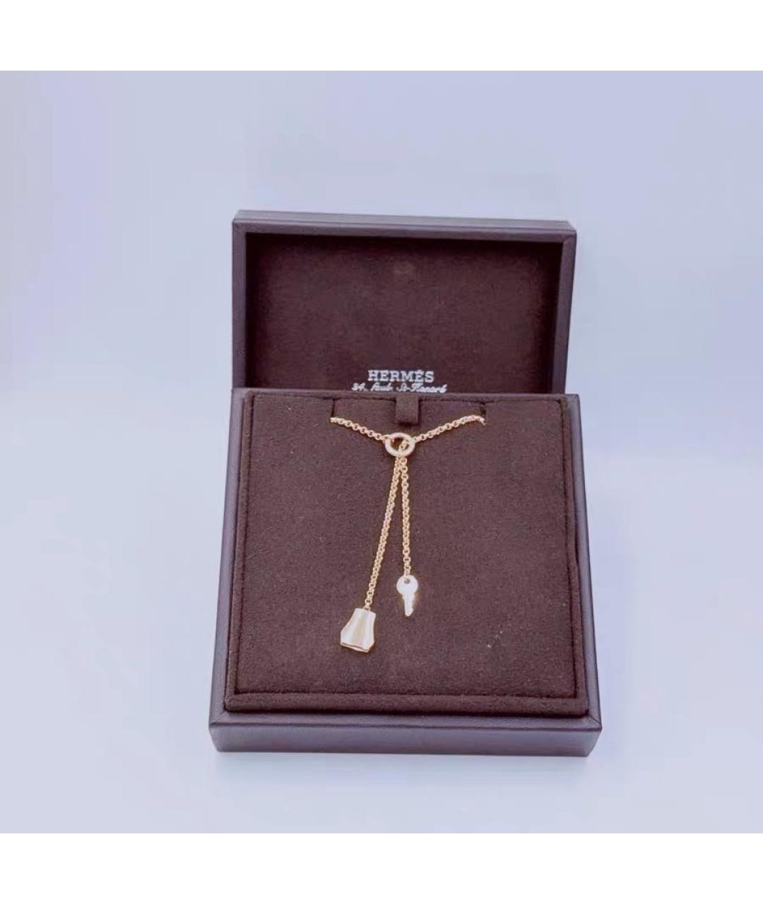 HERMES Розовое колье из розового золота, фото 7