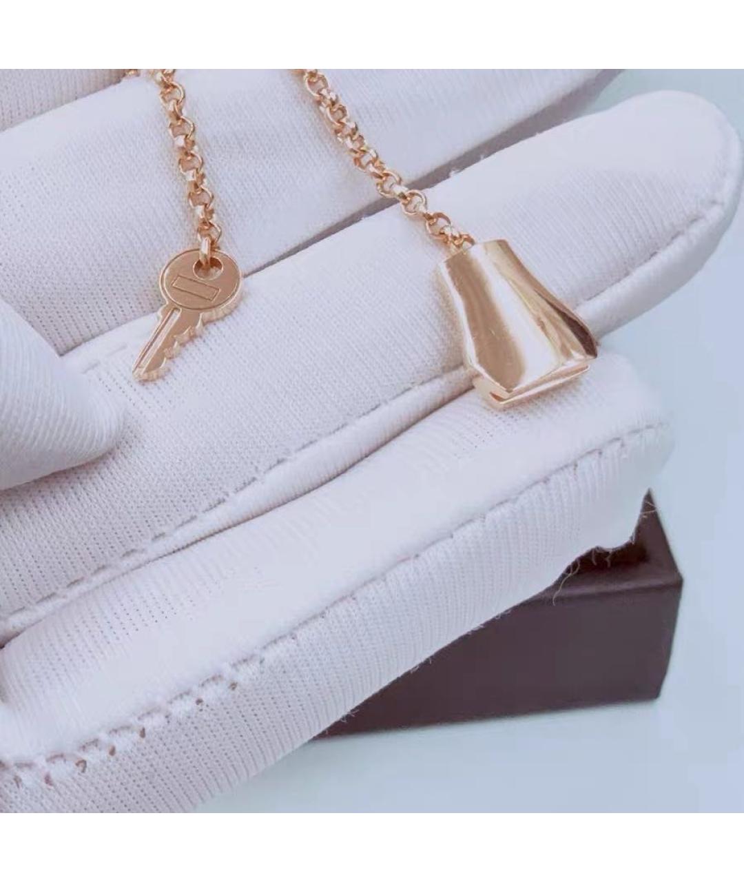 HERMES Розовое колье из розового золота, фото 4