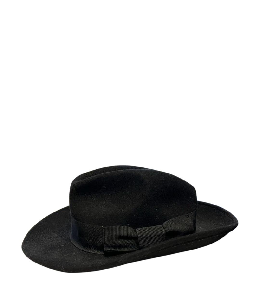 MAX MARA Черная шерстяная шляпа, фото 1