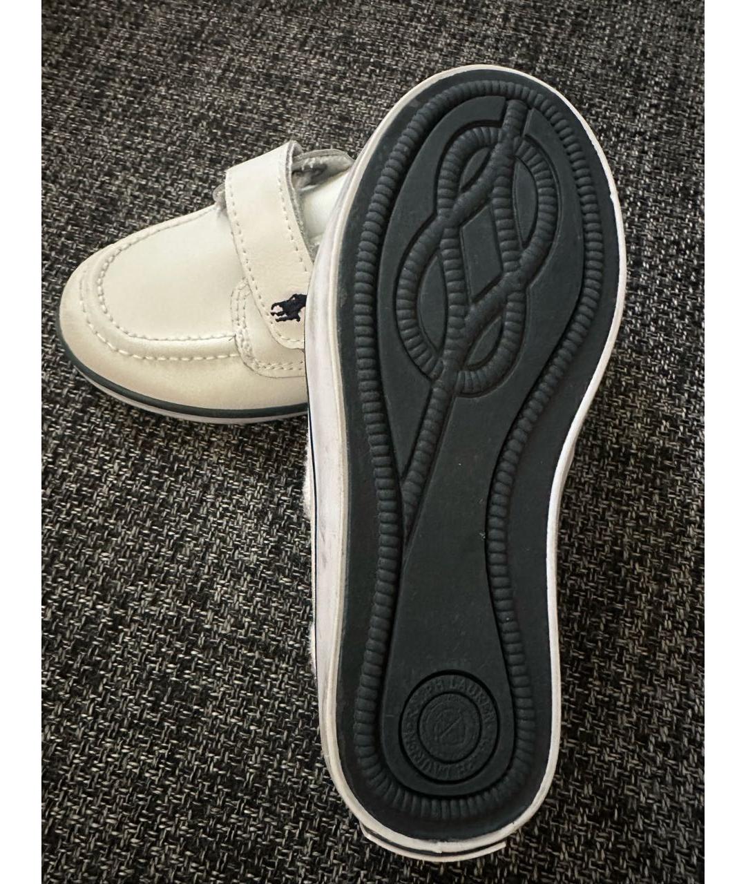 POLO RALPH LAUREN Белые кожаные лоферы/мокасины, фото 4