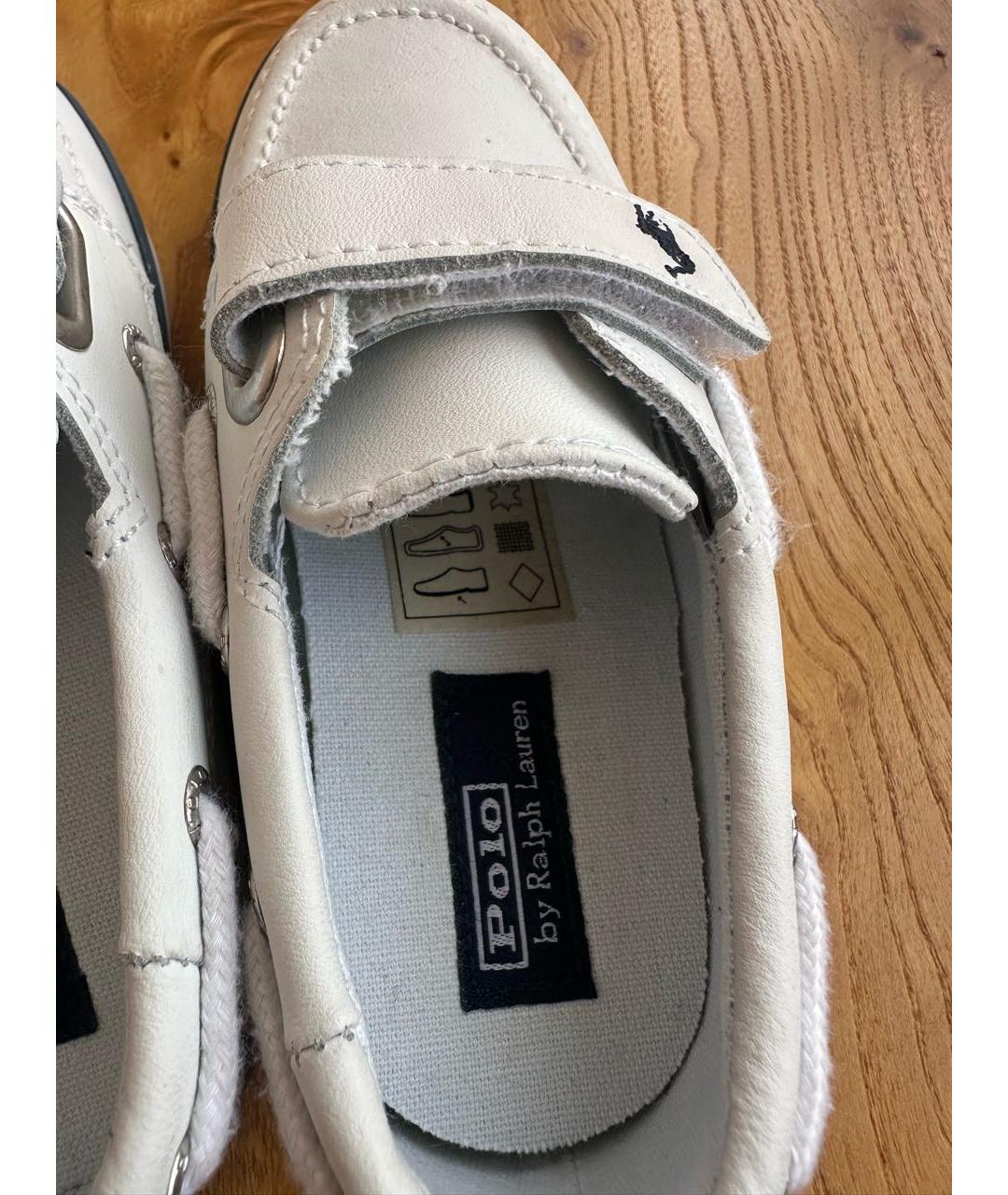 POLO RALPH LAUREN Белые кожаные лоферы/мокасины, фото 5