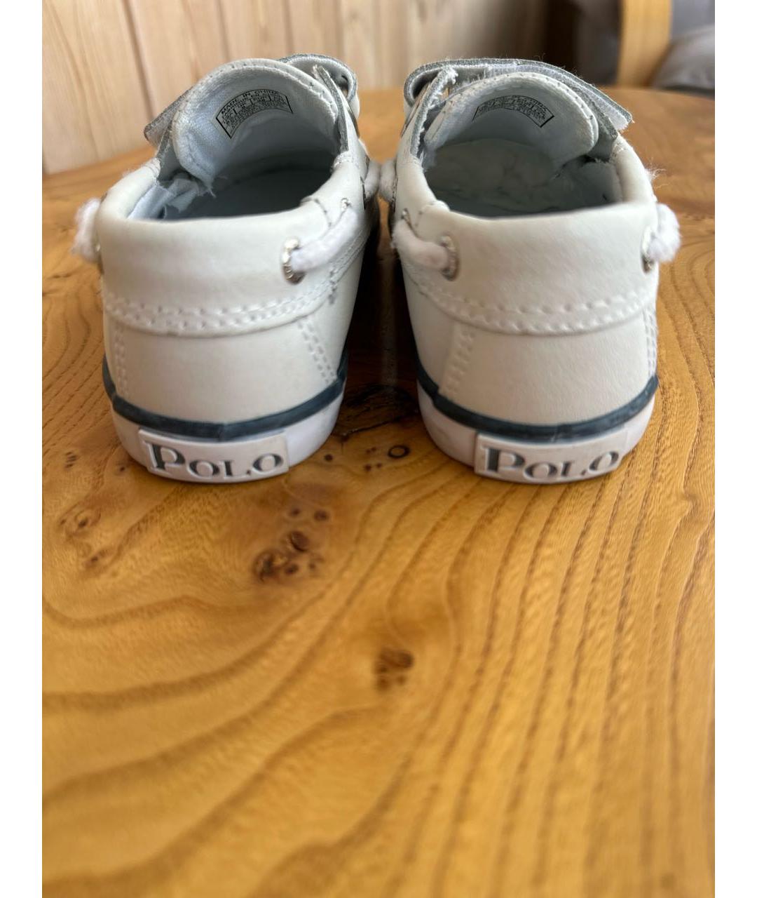 POLO RALPH LAUREN Белые кожаные лоферы/мокасины, фото 3