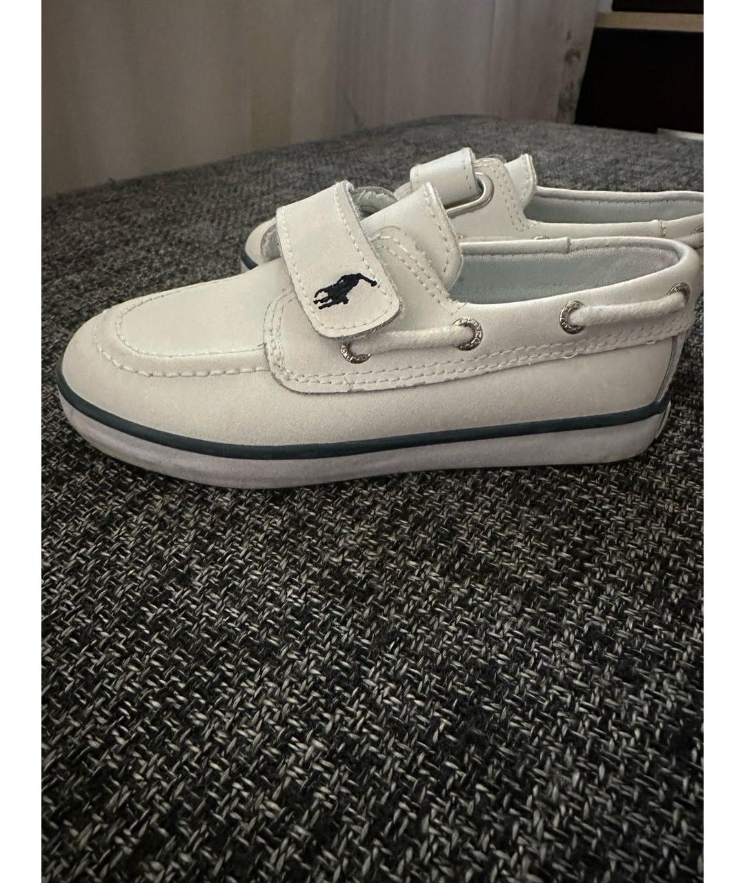 POLO RALPH LAUREN Белые кожаные лоферы/мокасины, фото 8