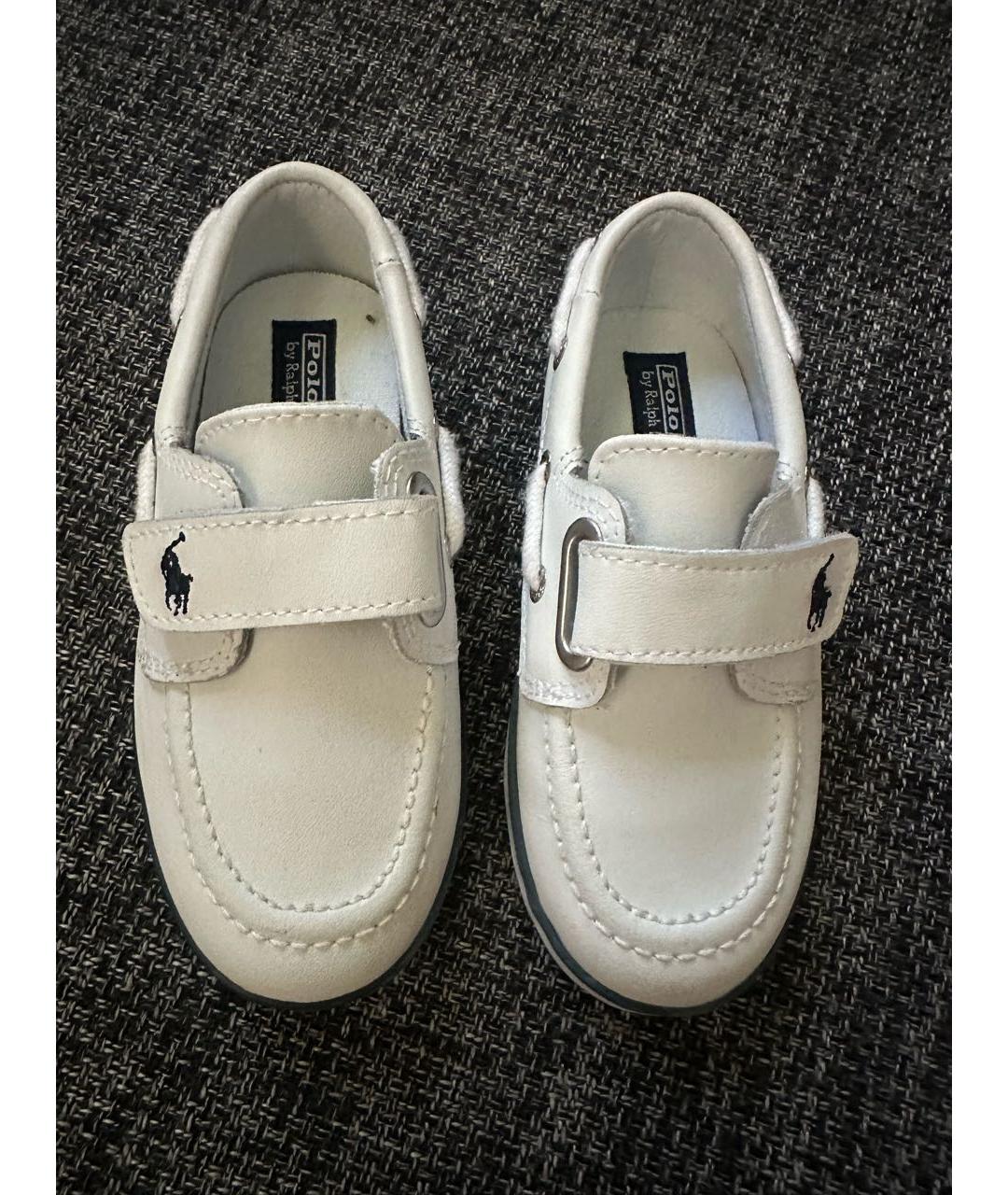 POLO RALPH LAUREN Белые кожаные лоферы/мокасины, фото 7