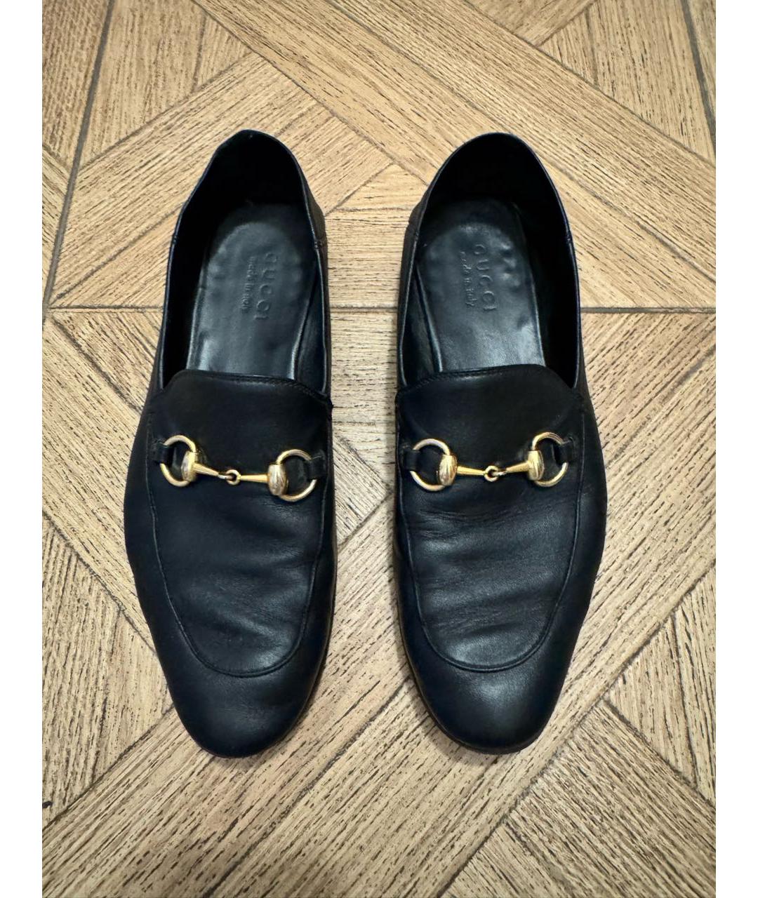 GUCCI Черные кожаные лоферы, фото 2