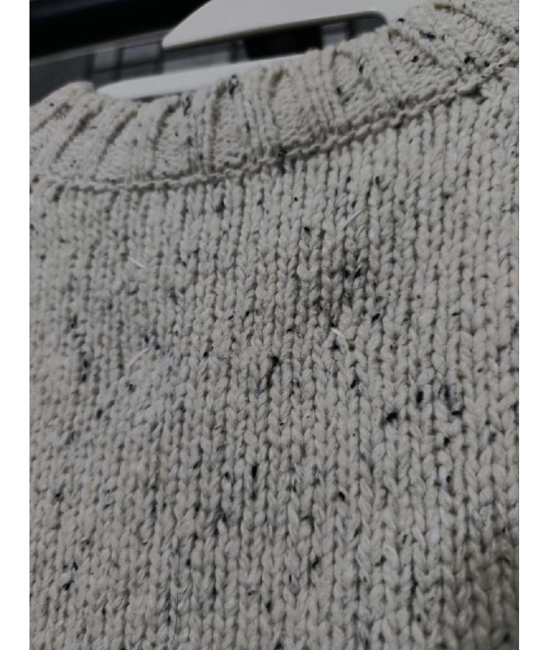 MAISON MARGIELA Бежевый шерстяной джемпер / свитер, фото 5