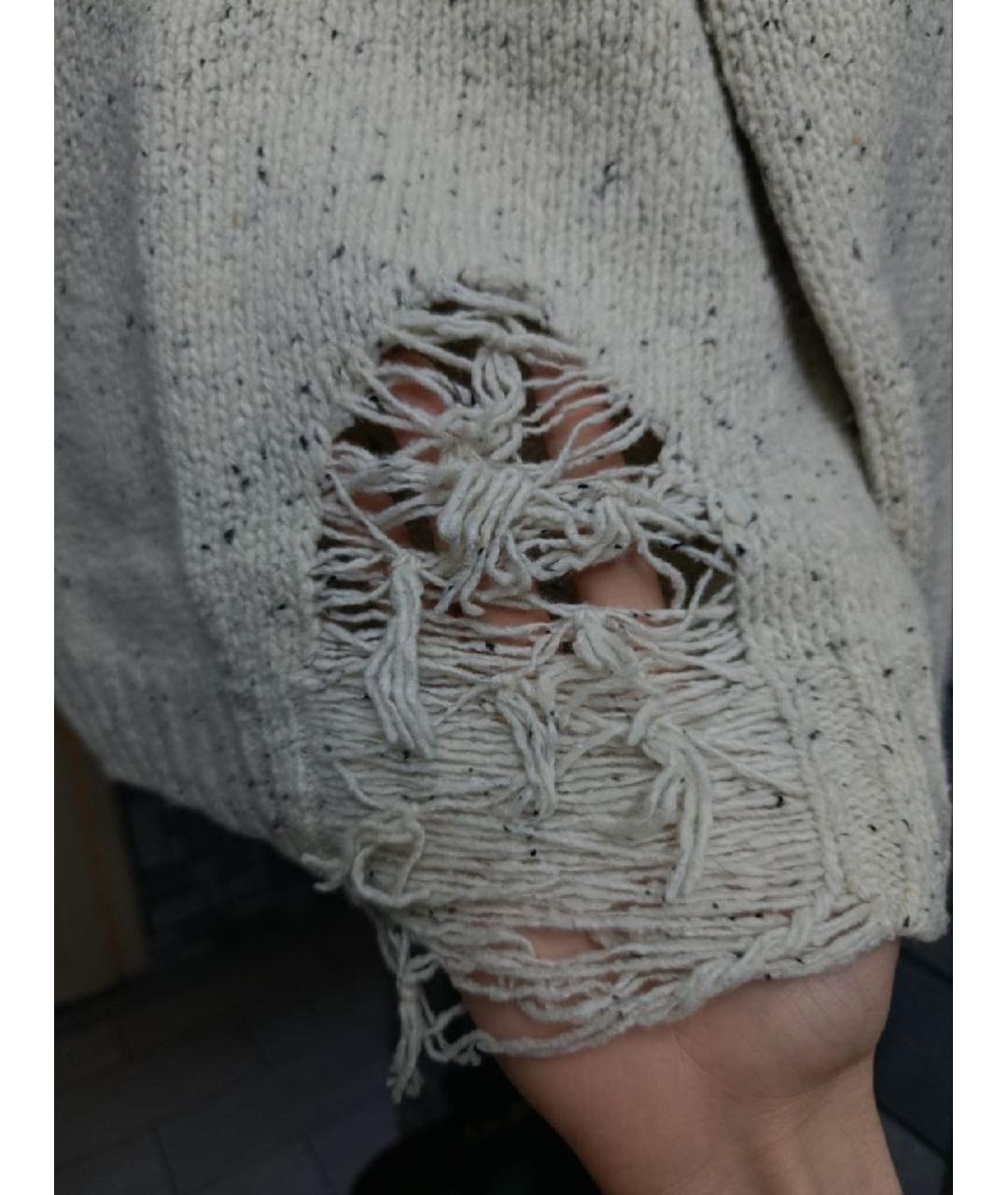 MAISON MARGIELA Бежевый шерстяной джемпер / свитер, фото 4