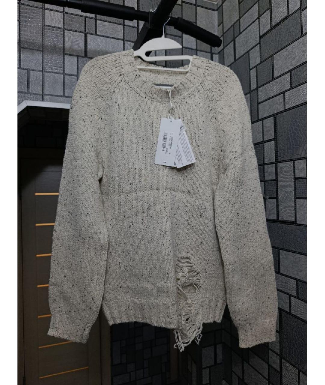 MAISON MARGIELA Бежевый шерстяной джемпер / свитер, фото 8