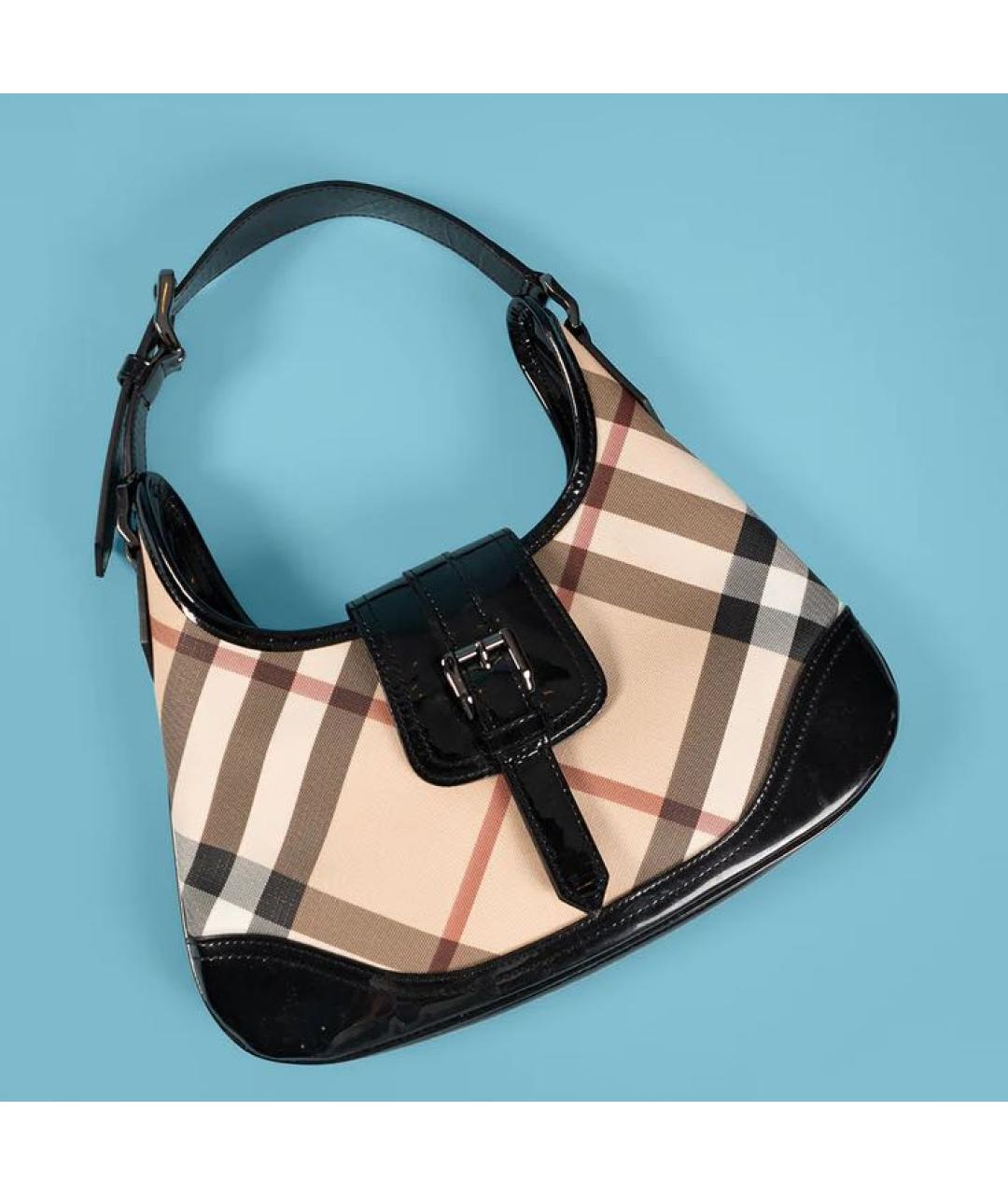 BURBERRY Кожаная сумка с короткими ручками, фото 2