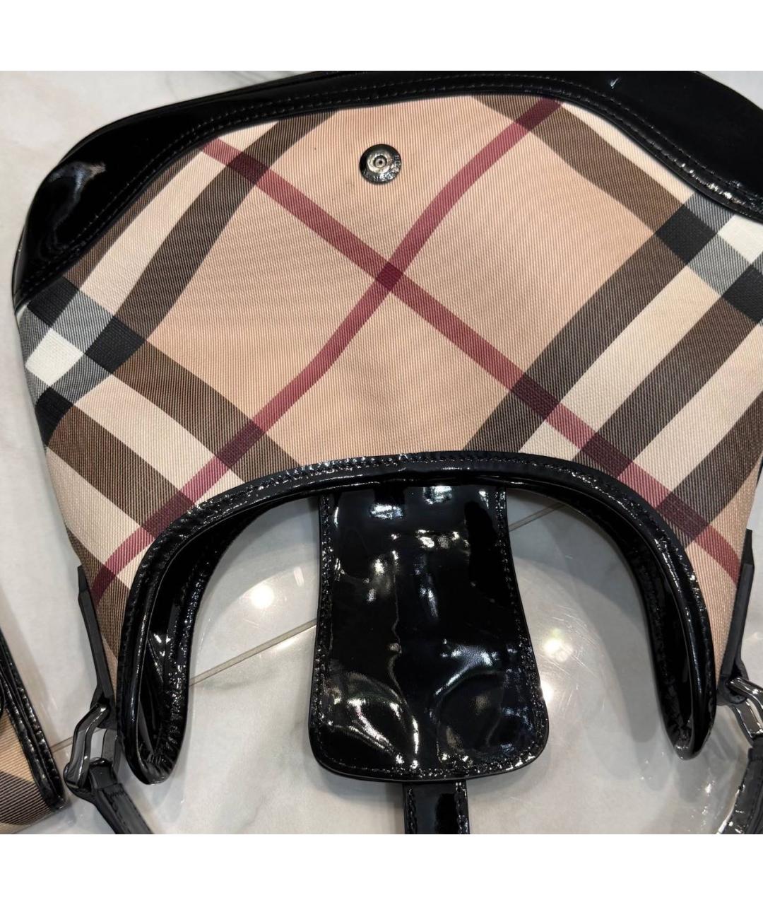 BURBERRY Кожаная сумка с короткими ручками, фото 4