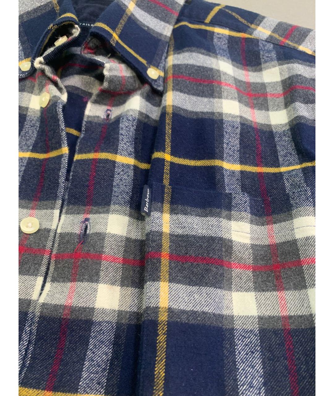 BARBOUR Темно-синяя хлопковая кэжуал рубашка, фото 4