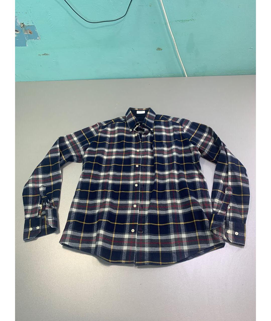 BARBOUR Темно-синяя хлопковая кэжуал рубашка, фото 6