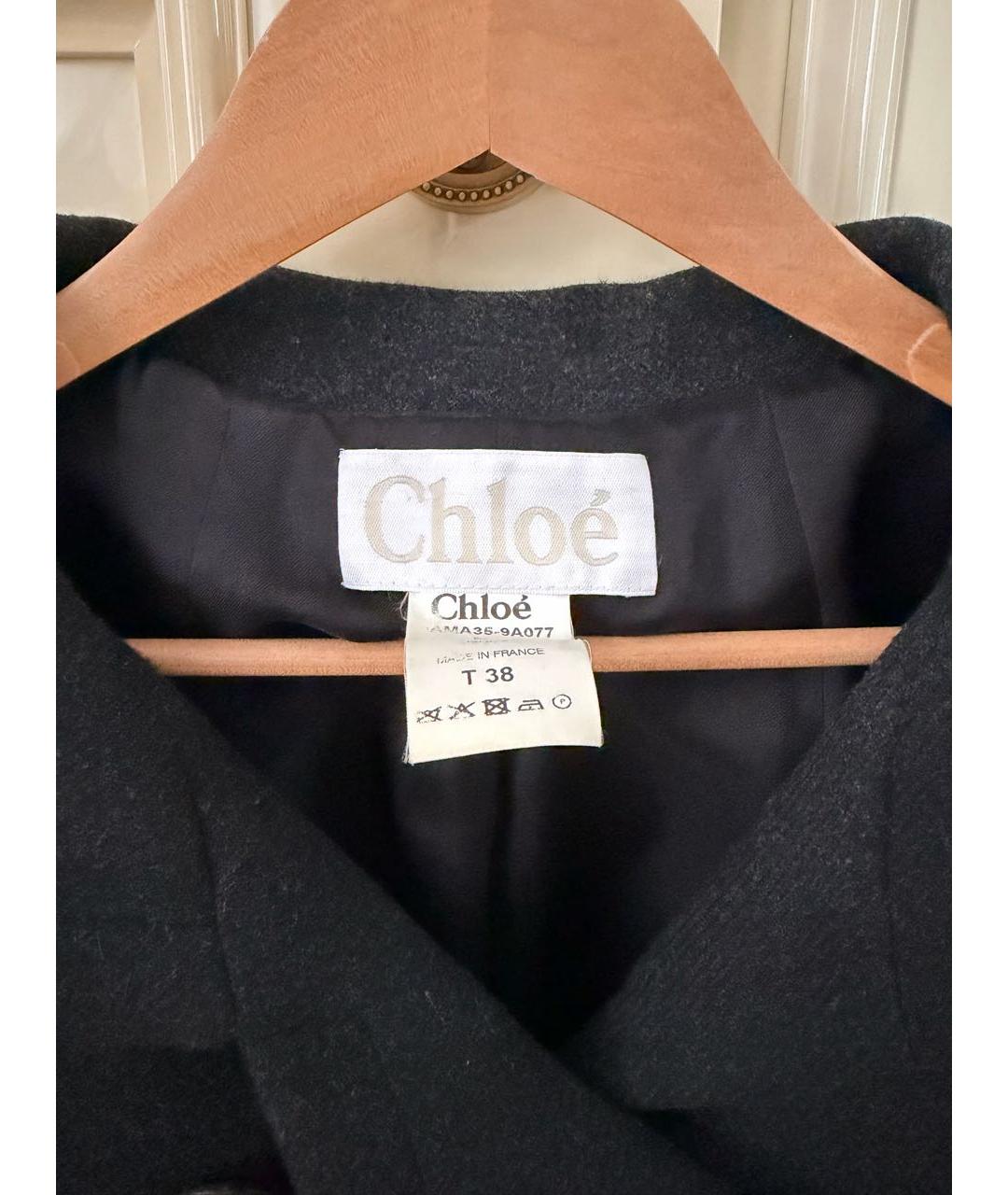 CHLOE Серое шерстяное пальто, фото 3