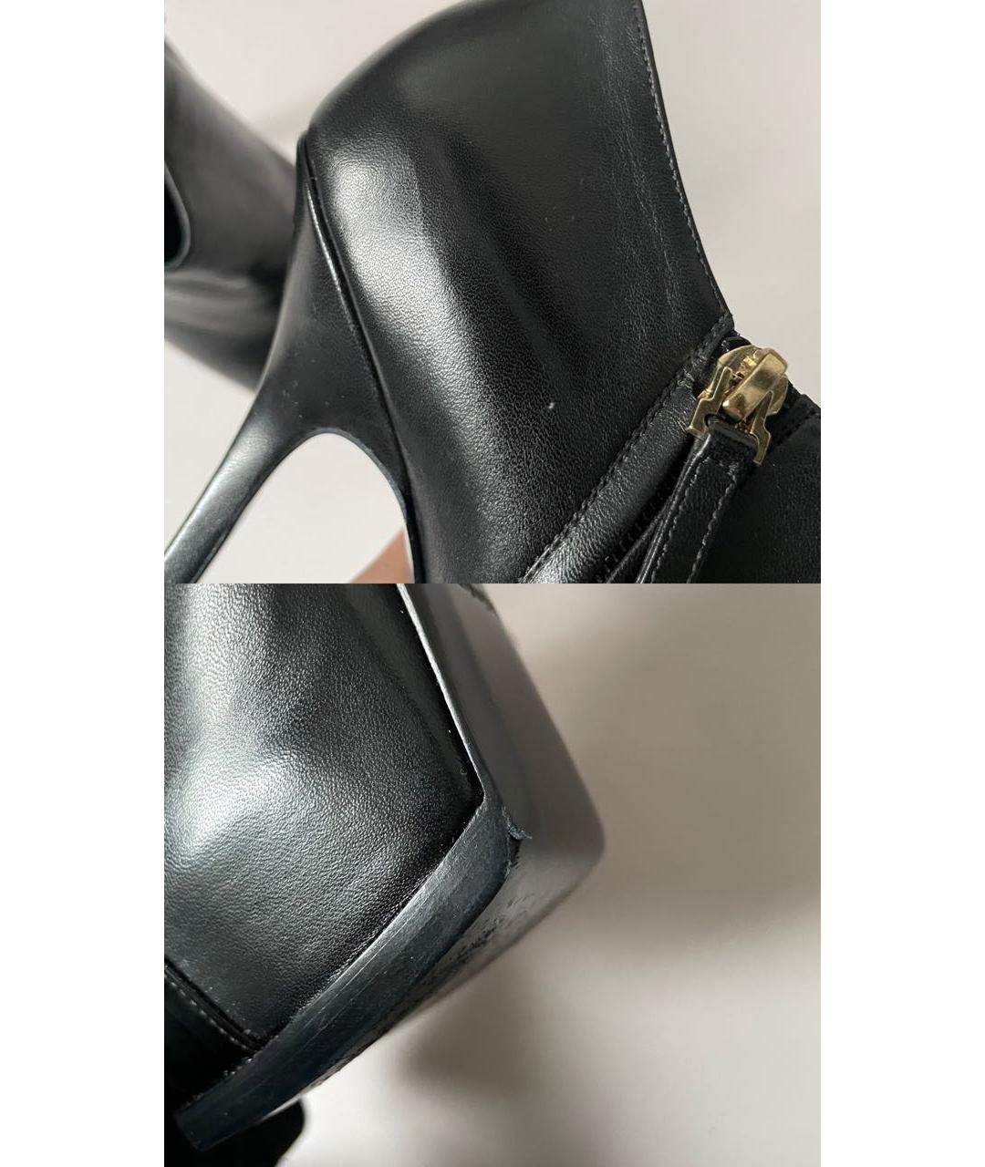 SAINT LAURENT Черные кожаные ботильоны, фото 7