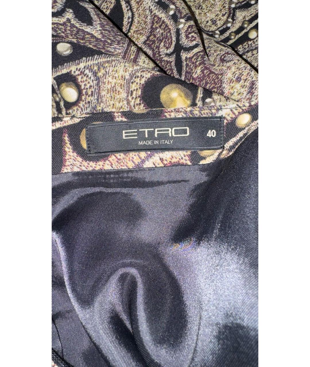 ETRO Коричневое полиэстеровое повседневное платье, фото 4