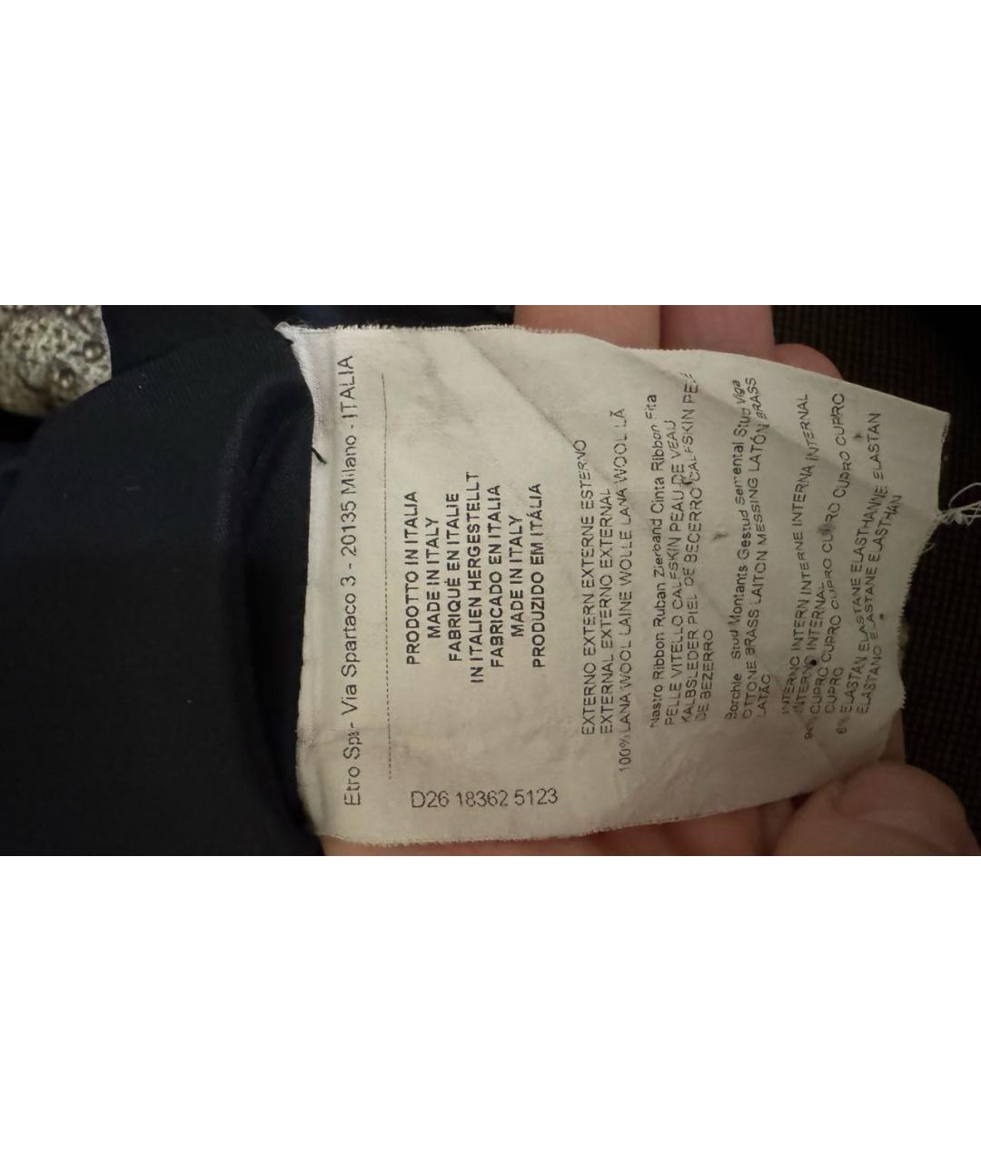 ETRO Коричневое полиэстеровое повседневное платье, фото 5