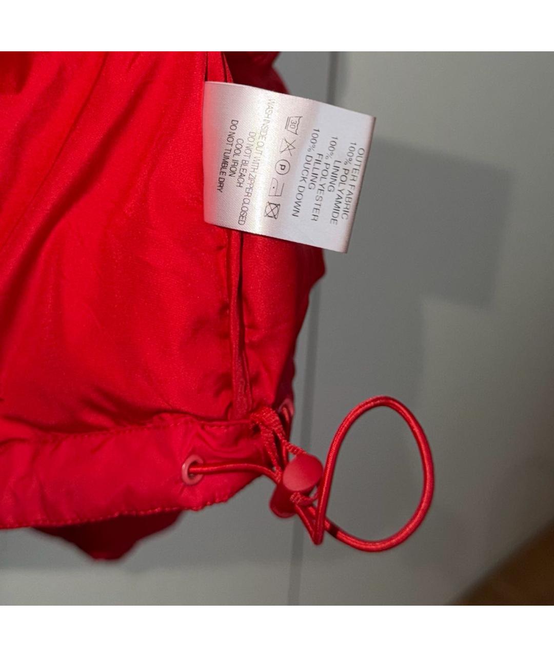 SPORTY AND RICH Красный полиамидовый пуховик, фото 6