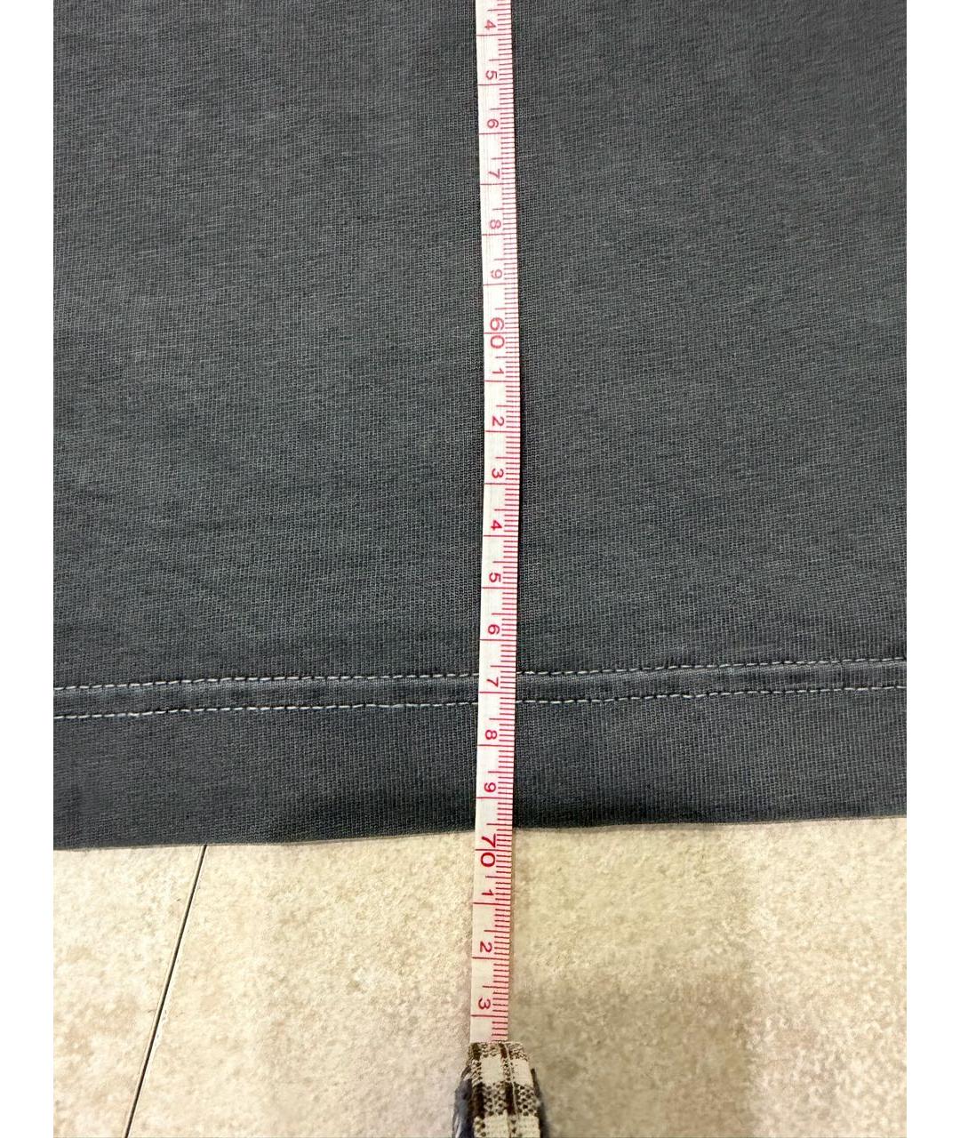 ALEXANDER WANG Серая хлопковая футболка, фото 7