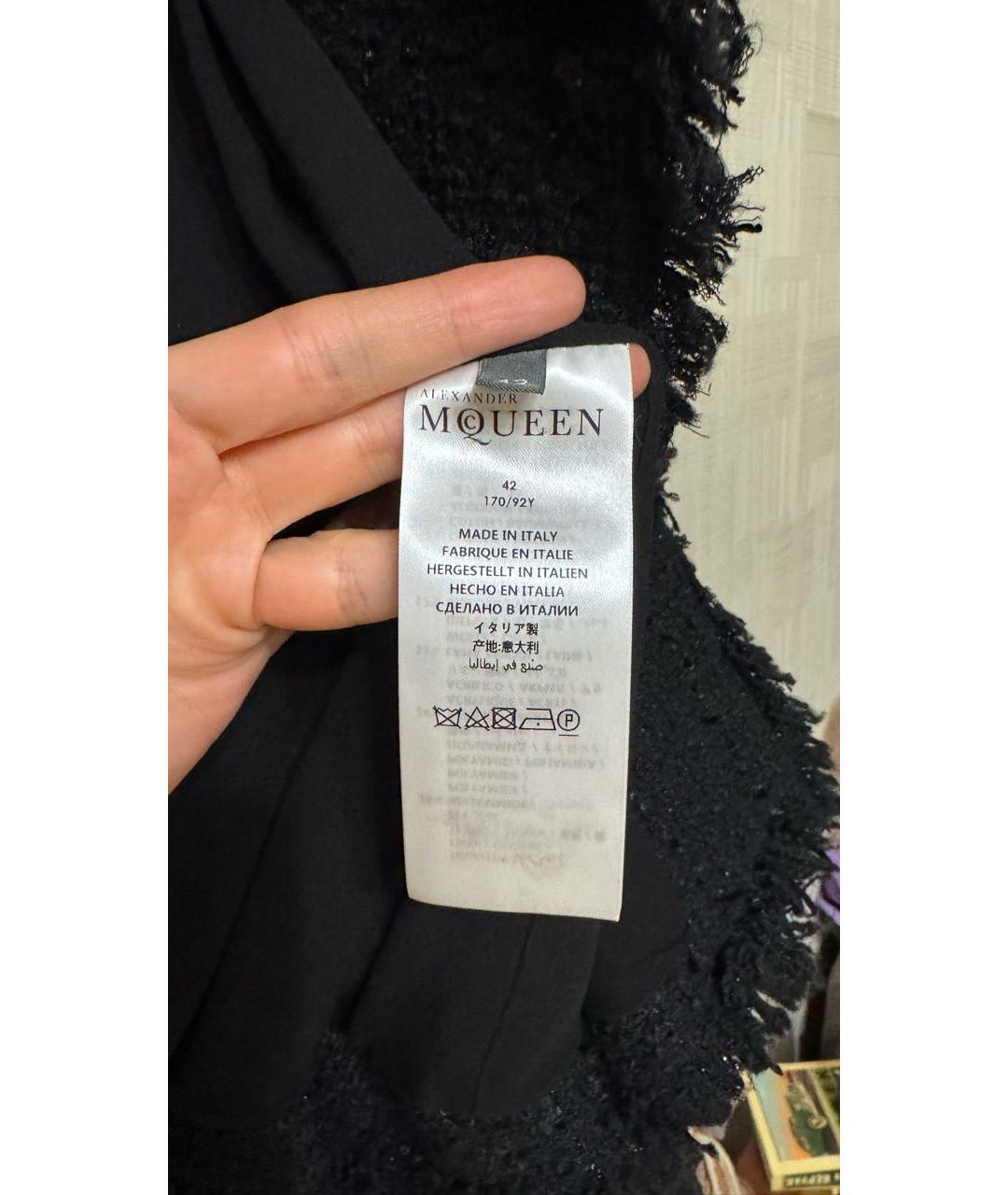 ALEXANDER MCQUEEN Черный полиамидовый жакет/пиджак, фото 5