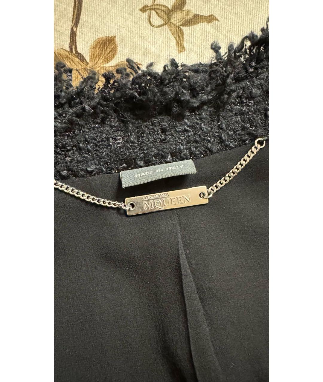 ALEXANDER MCQUEEN Черный полиамидовый жакет/пиджак, фото 4