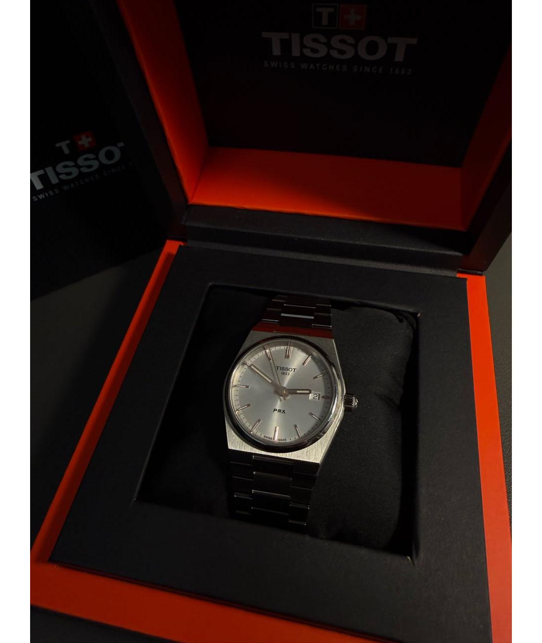 TISSOT Белые стальные часы, фото 4