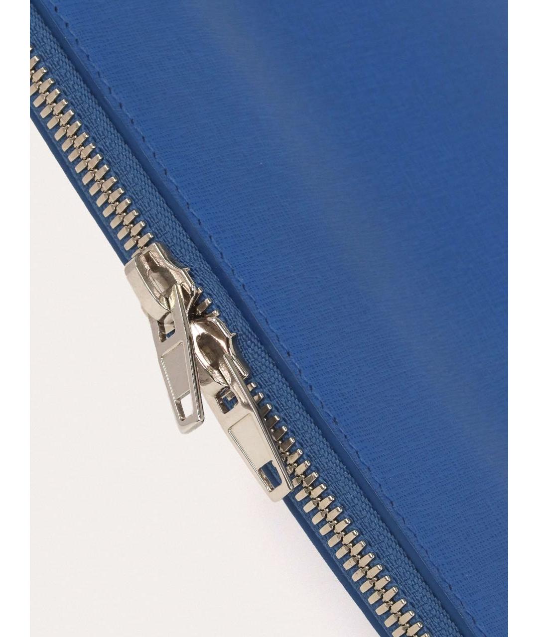 BALENCIAGA Синяя кожаная папка для документов, фото 7