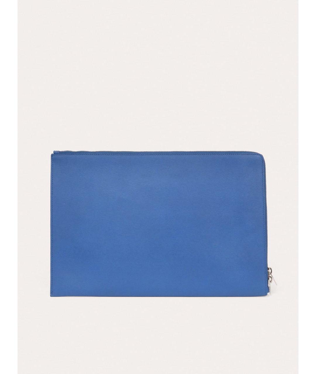 BALENCIAGA Синяя кожаная папка для документов, фото 3