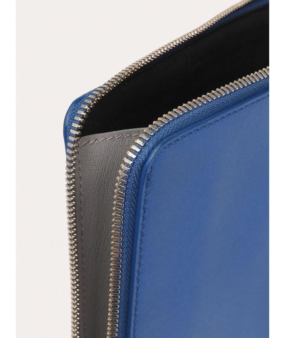BALENCIAGA Синяя кожаная папка для документов, фото 6