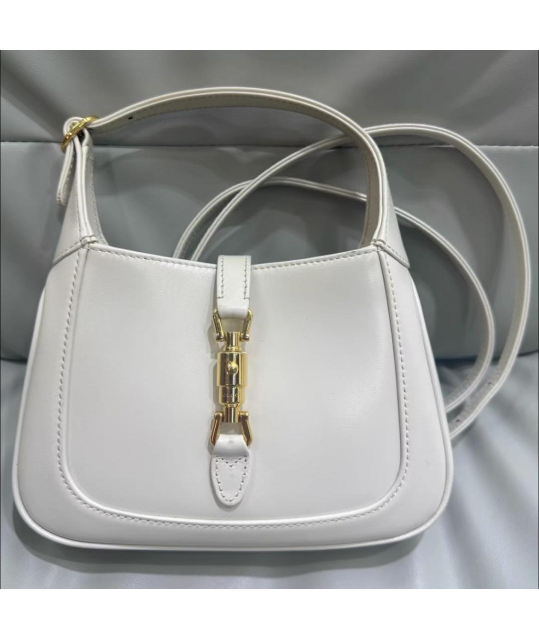 GUCCI Белая кожаная сумка через плечо, фото 4