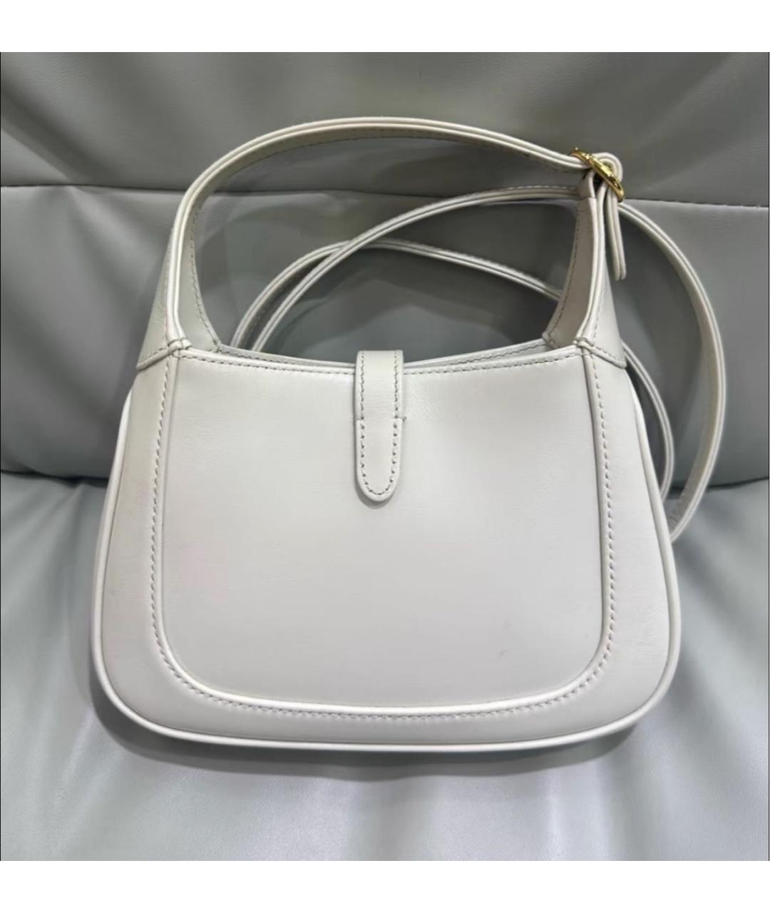 GUCCI Белая кожаная сумка через плечо, фото 2