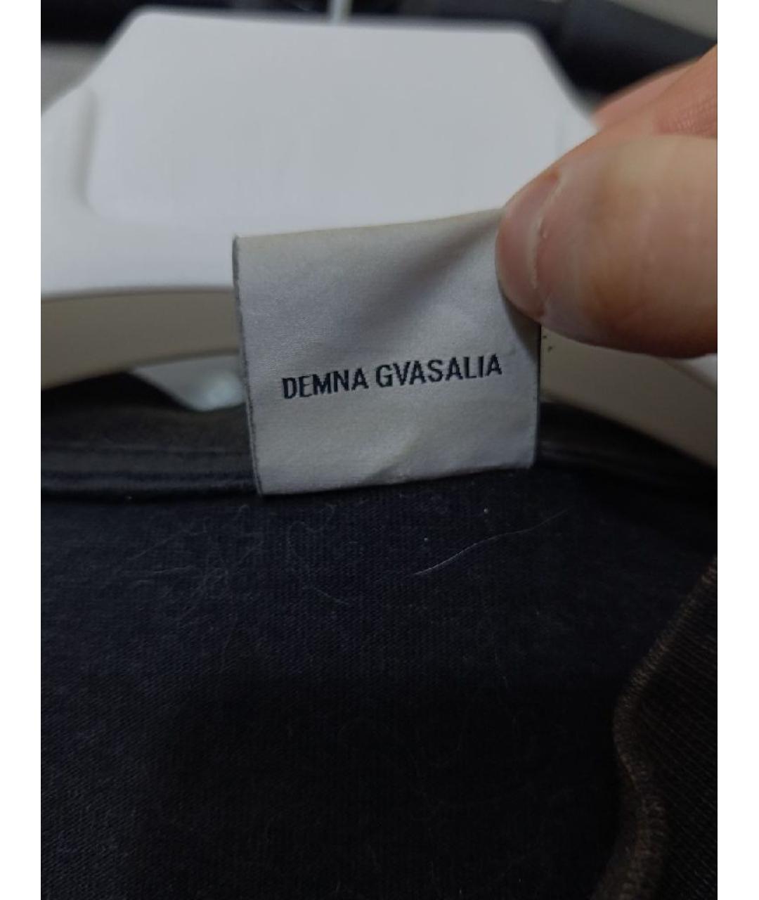 VETEMENTS Черная хлопковая футболка, фото 6