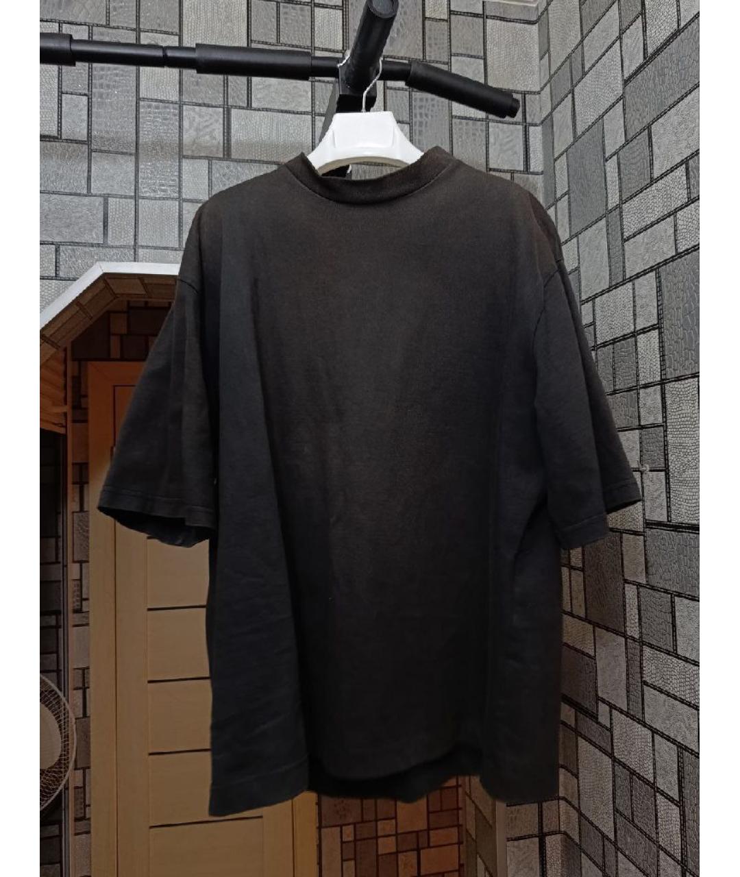 VETEMENTS Черная хлопковая футболка, фото 7