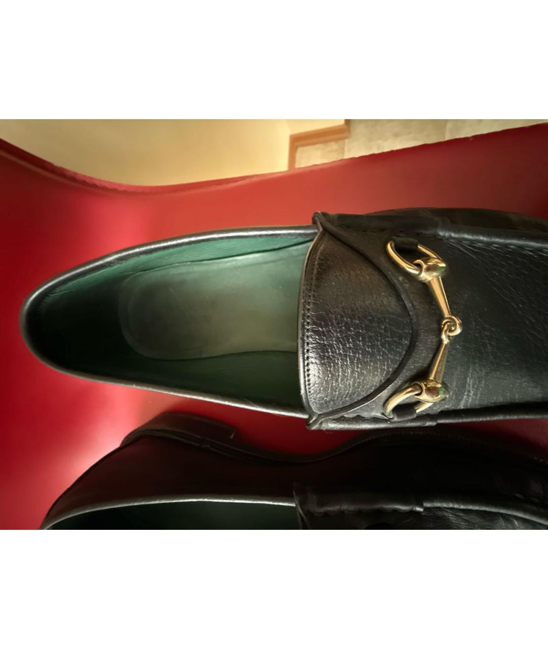 GUCCI Черные кожаные лоферы, фото 6