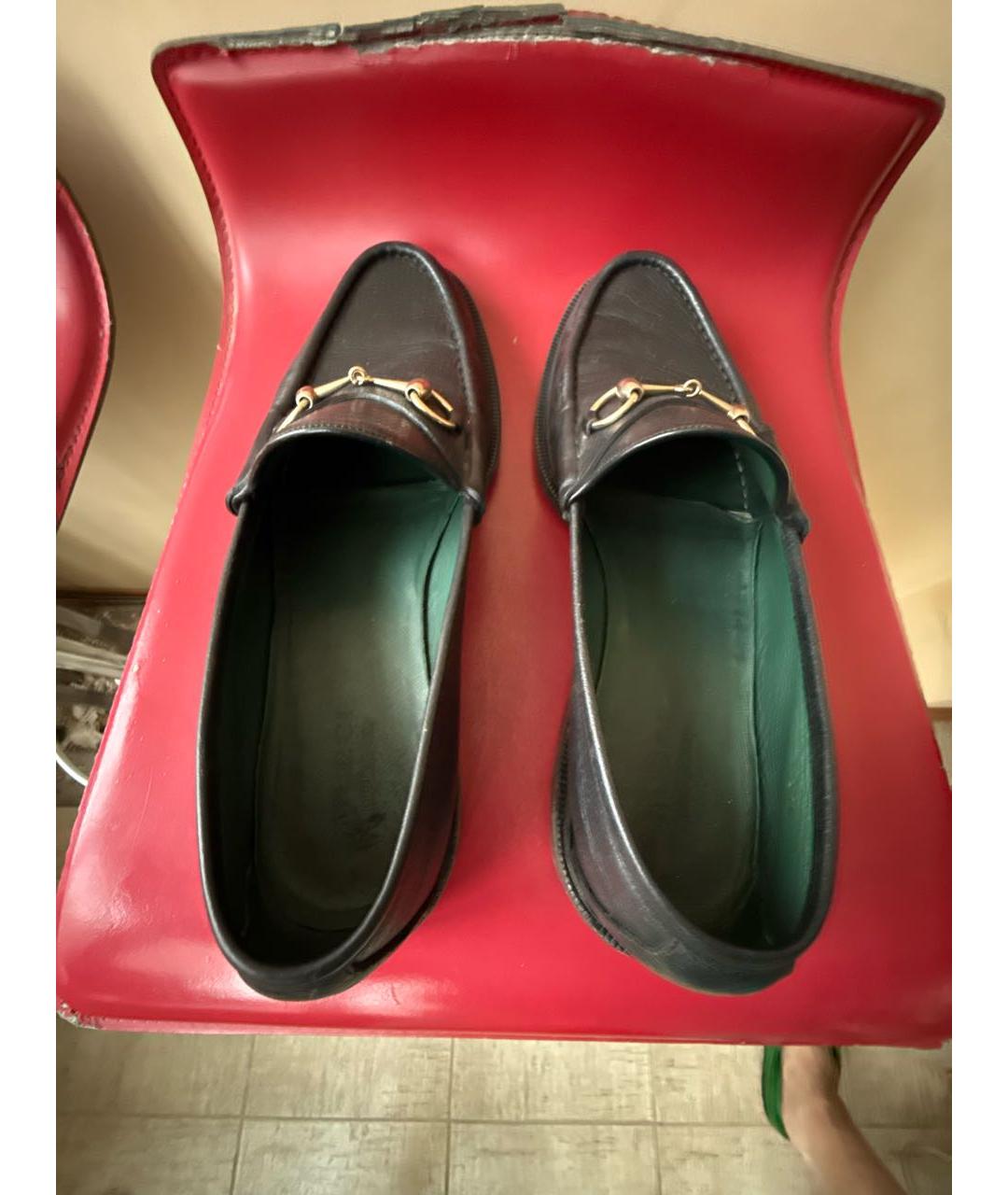 GUCCI Черные кожаные лоферы, фото 3