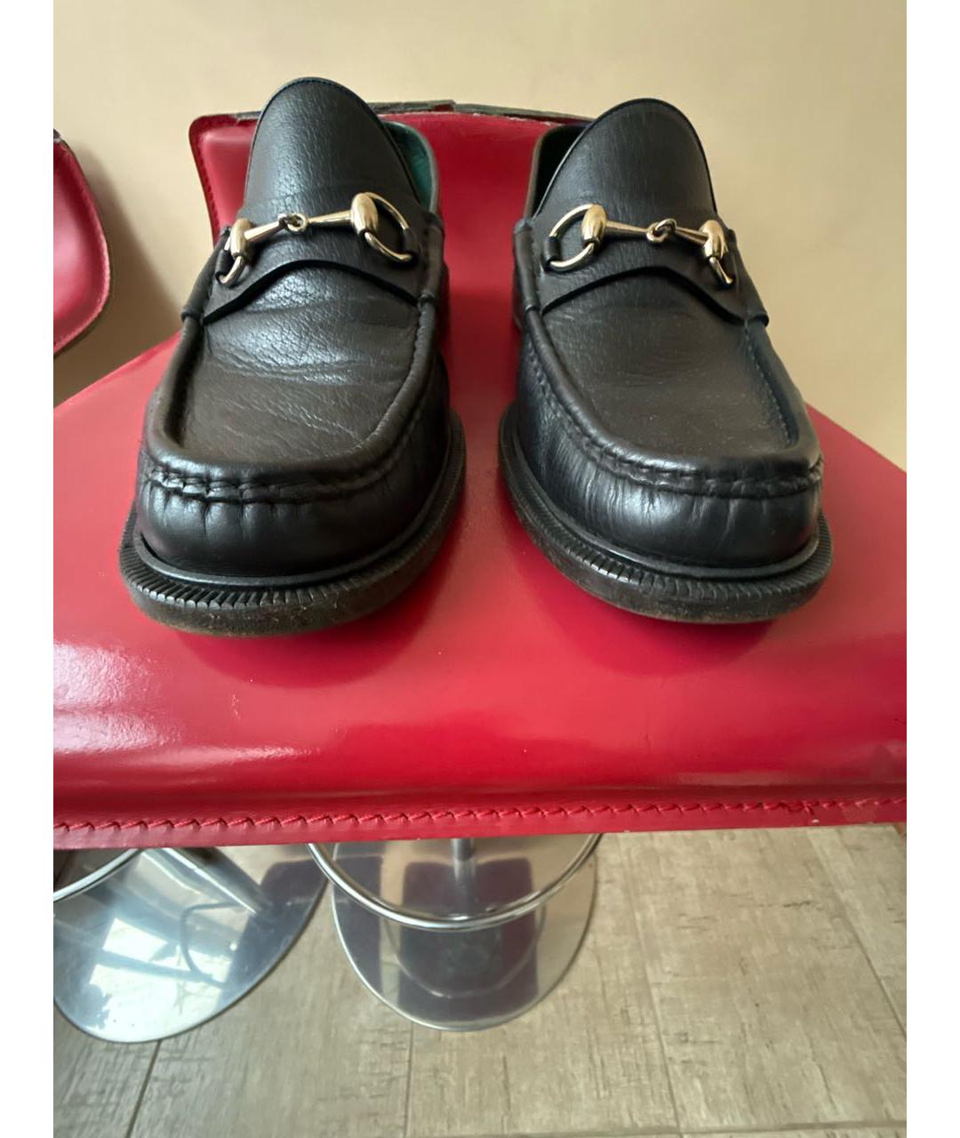 GUCCI Черные кожаные лоферы, фото 8