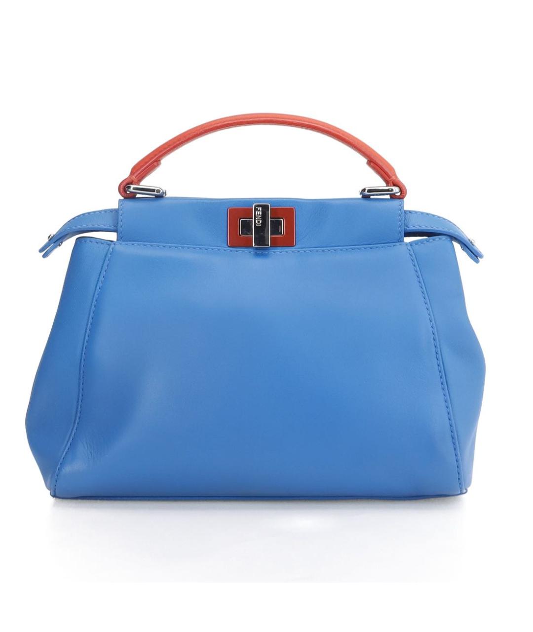 FENDI Синяя кожаная сумка через плечо, фото 5
