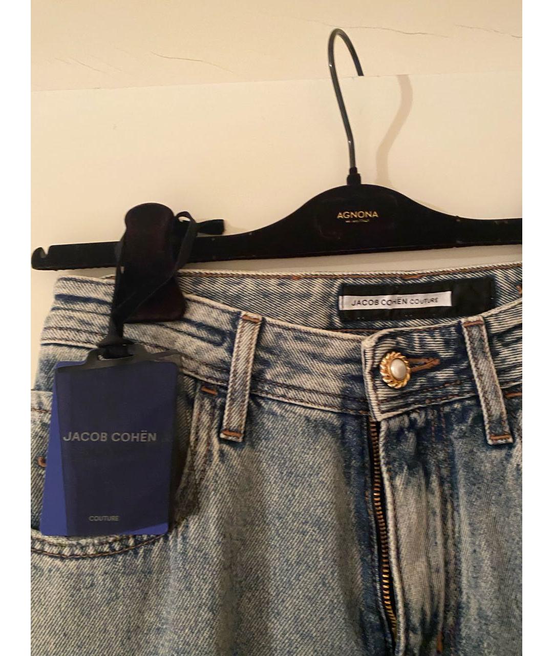 JACOB COHEN Синие хлопковые прямые джинсы, фото 8