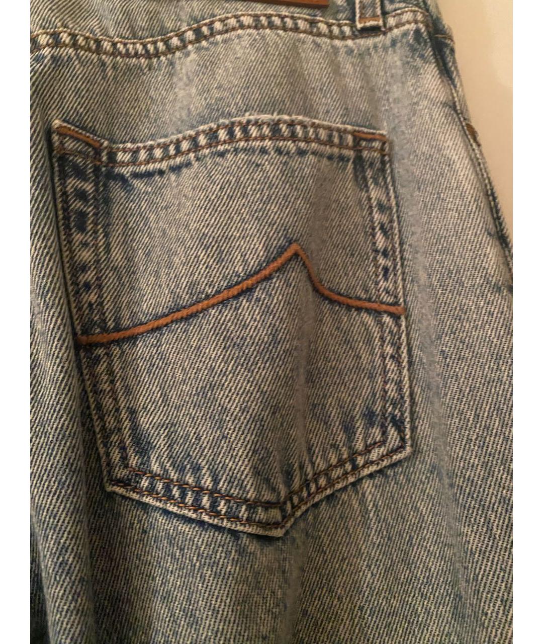 JACOB COHEN Синие хлопковые прямые джинсы, фото 5