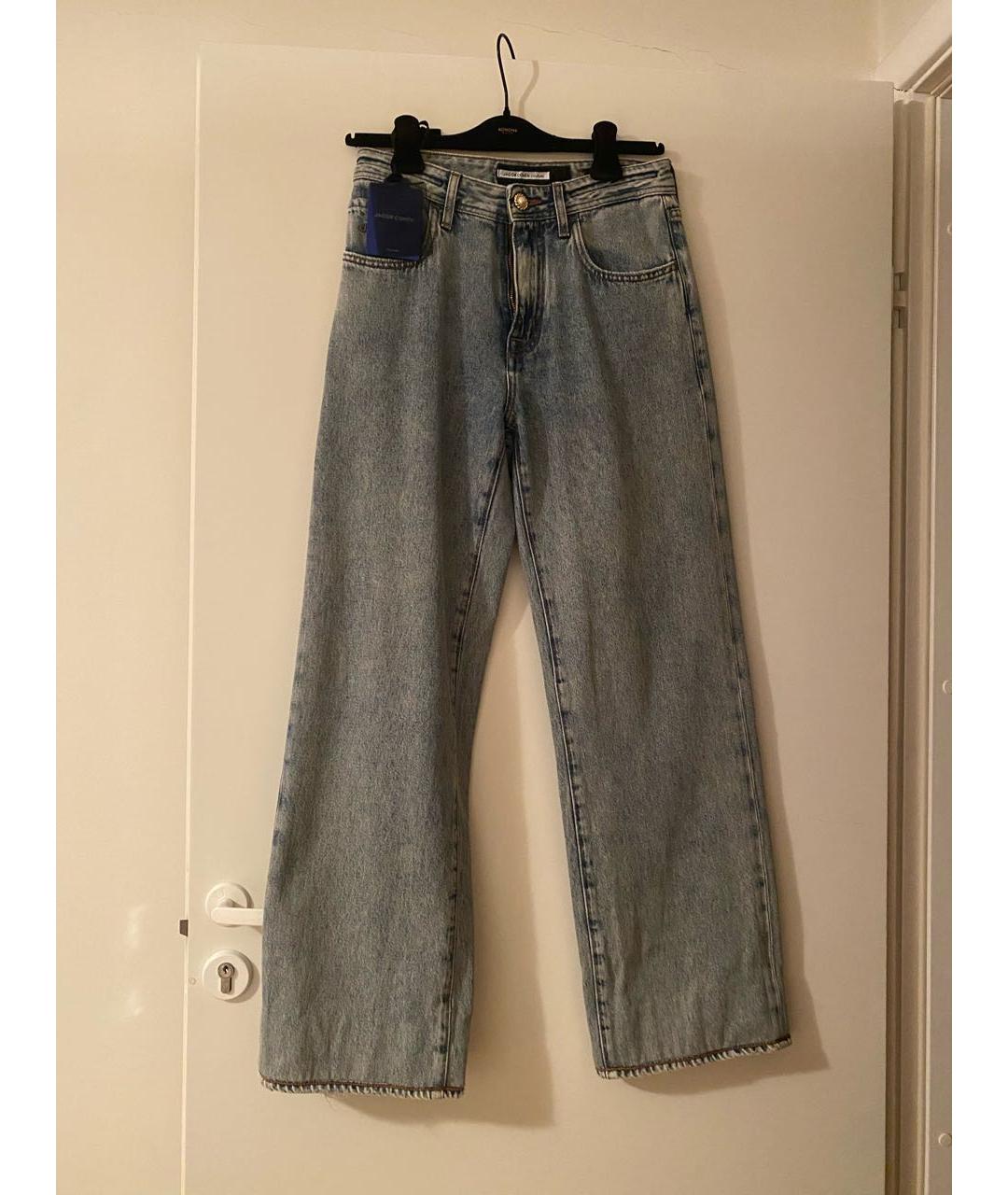 JACOB COHEN Синие хлопковые прямые джинсы, фото 9