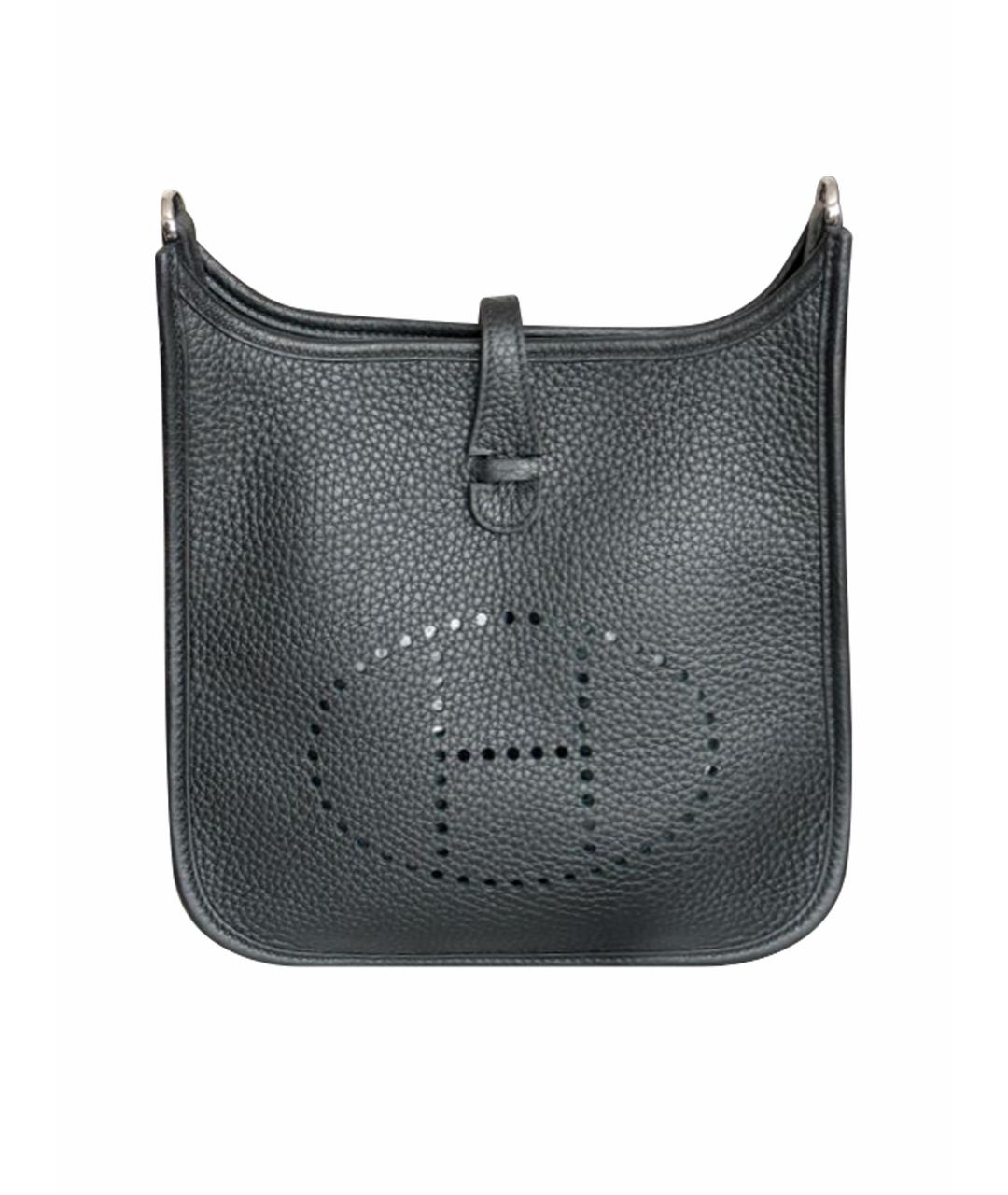 HERMES Черная кожаная сумка через плечо, фото 1