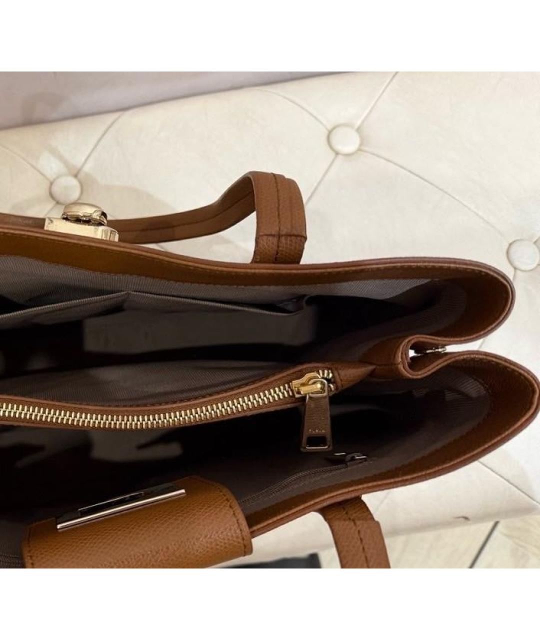 FURLA Коричневая сумка тоут из искусственной кожи, фото 3