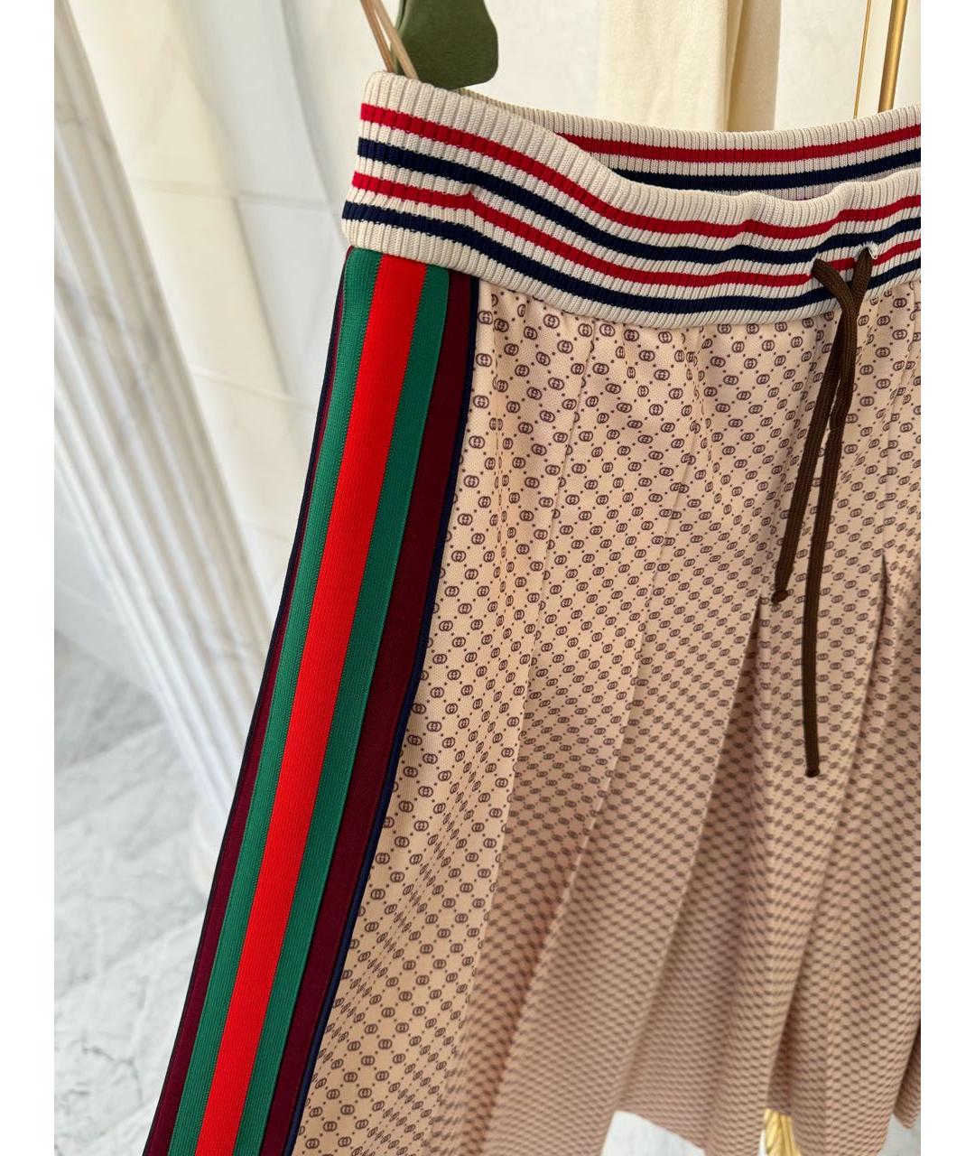 GUCCI Бежевая шерстяная юбка миди, фото 2