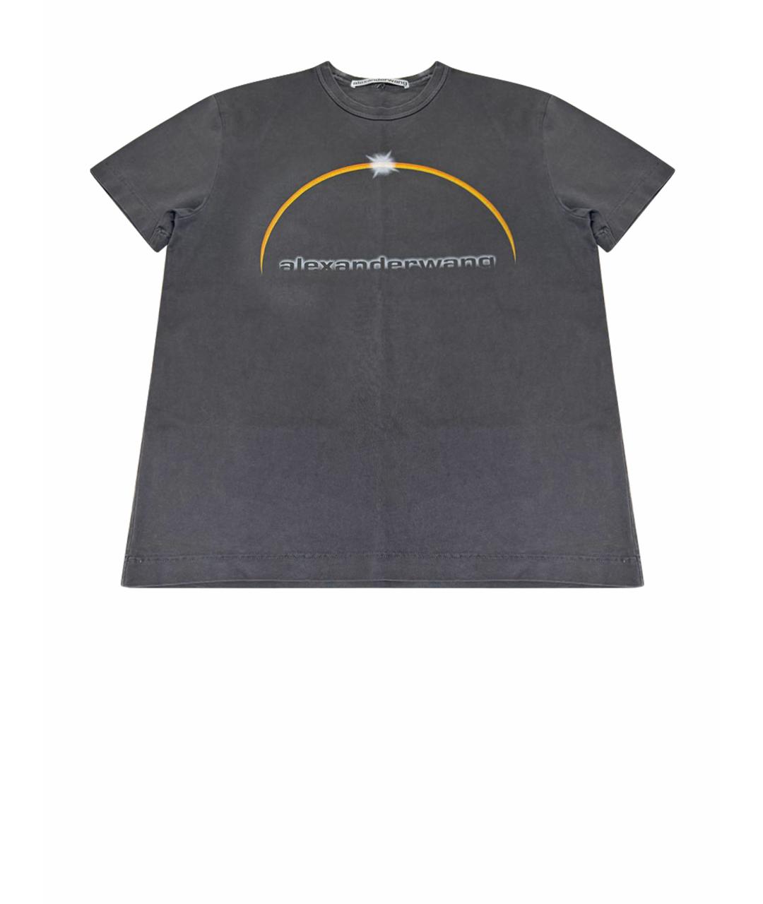 ALEXANDER WANG Серая хлопковая футболка, фото 1