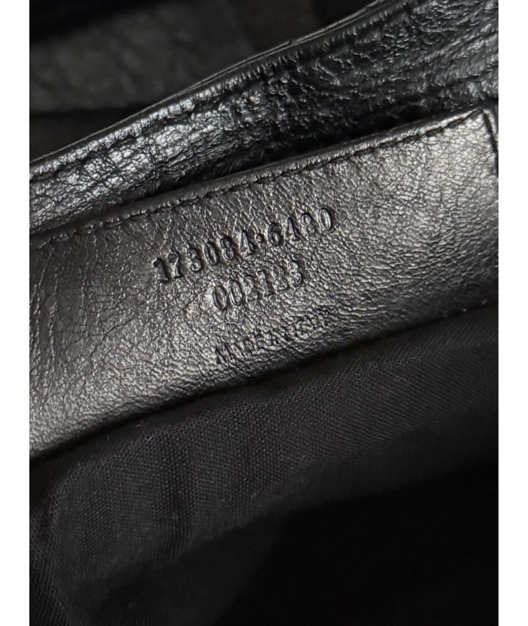 BALENCIAGA Черная кожаная сумка с короткими ручками, фото 7