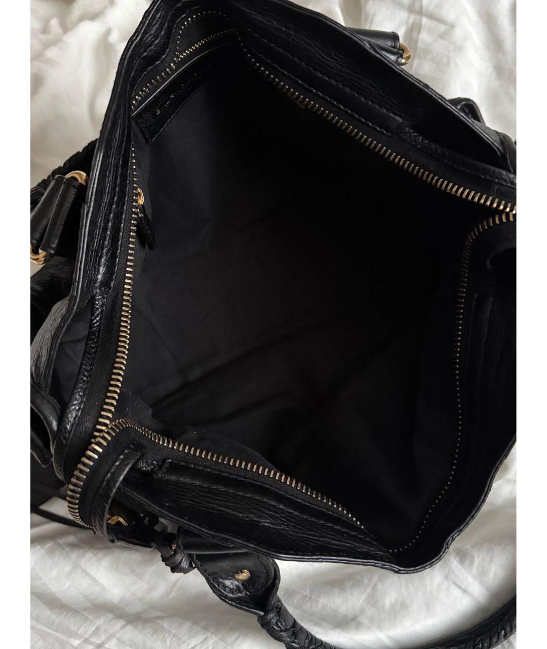 BALENCIAGA Черная кожаная сумка с короткими ручками, фото 8
