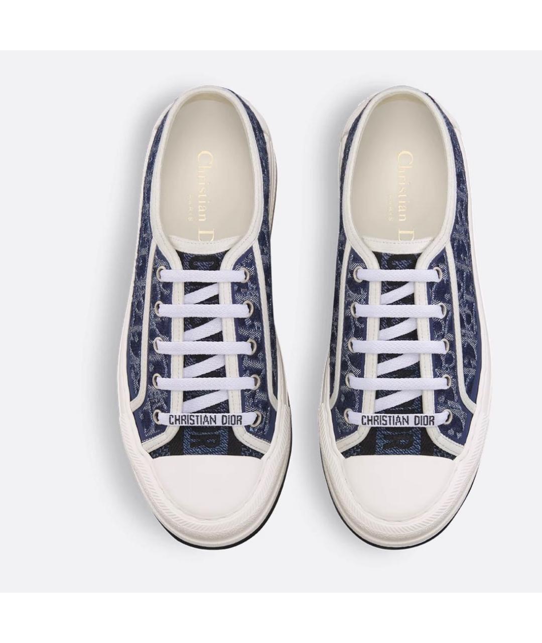 CHRISTIAN DIOR Синие текстильные кеды, фото 3
