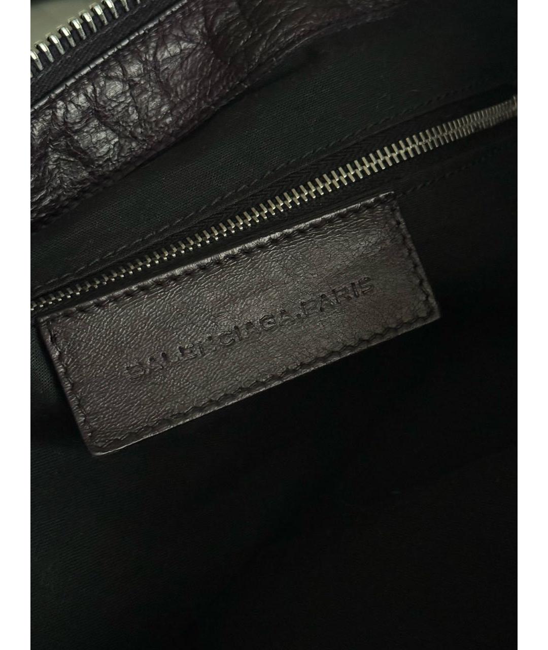 BALENCIAGA Фиолетовая кожаная сумка с короткими ручками, фото 5