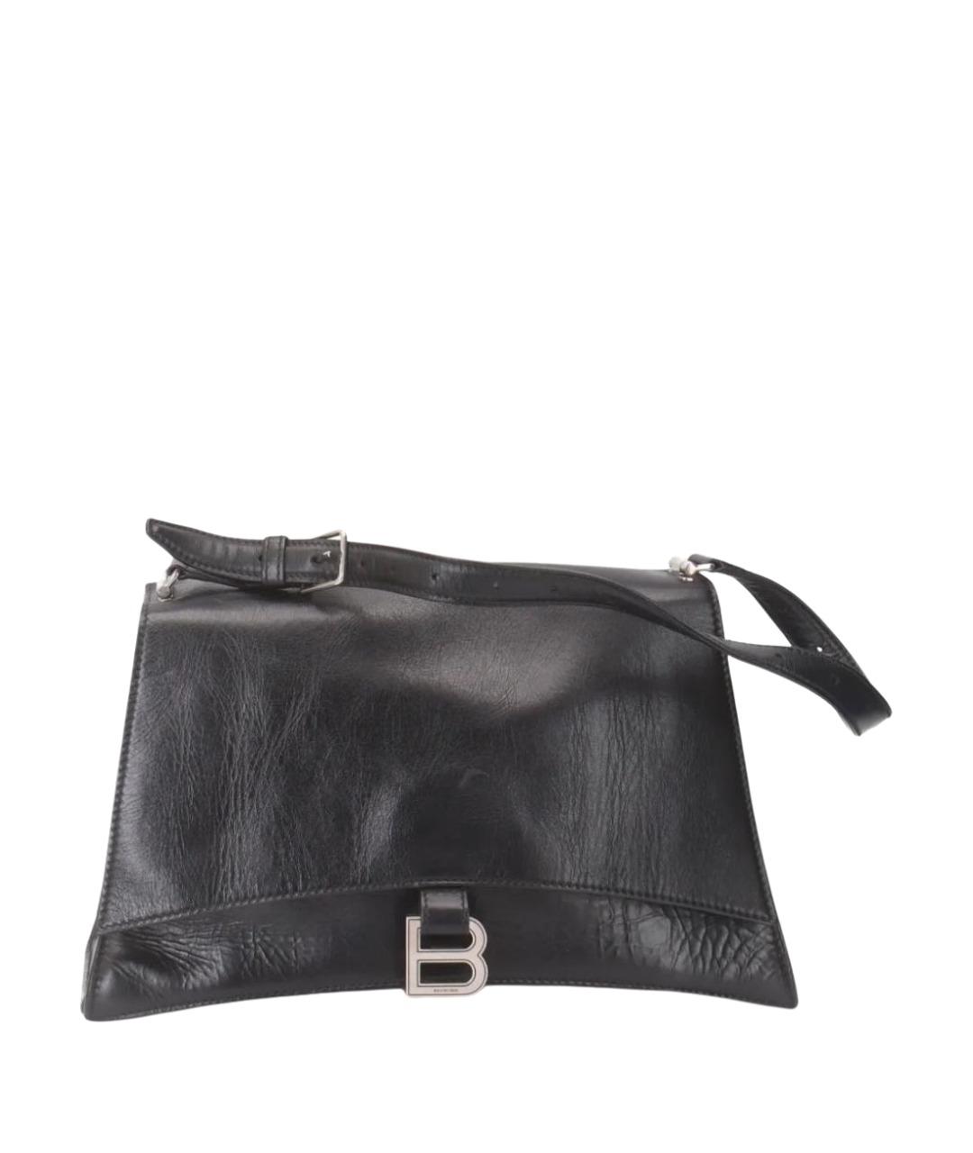 BALENCIAGA Черная кожаная сумка через плечо, фото 1