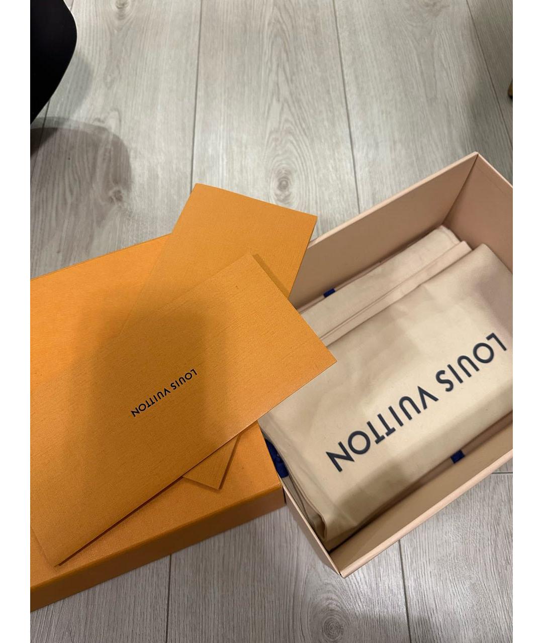 LOUIS VUITTON Коричневые кожаные кроссовки, фото 6