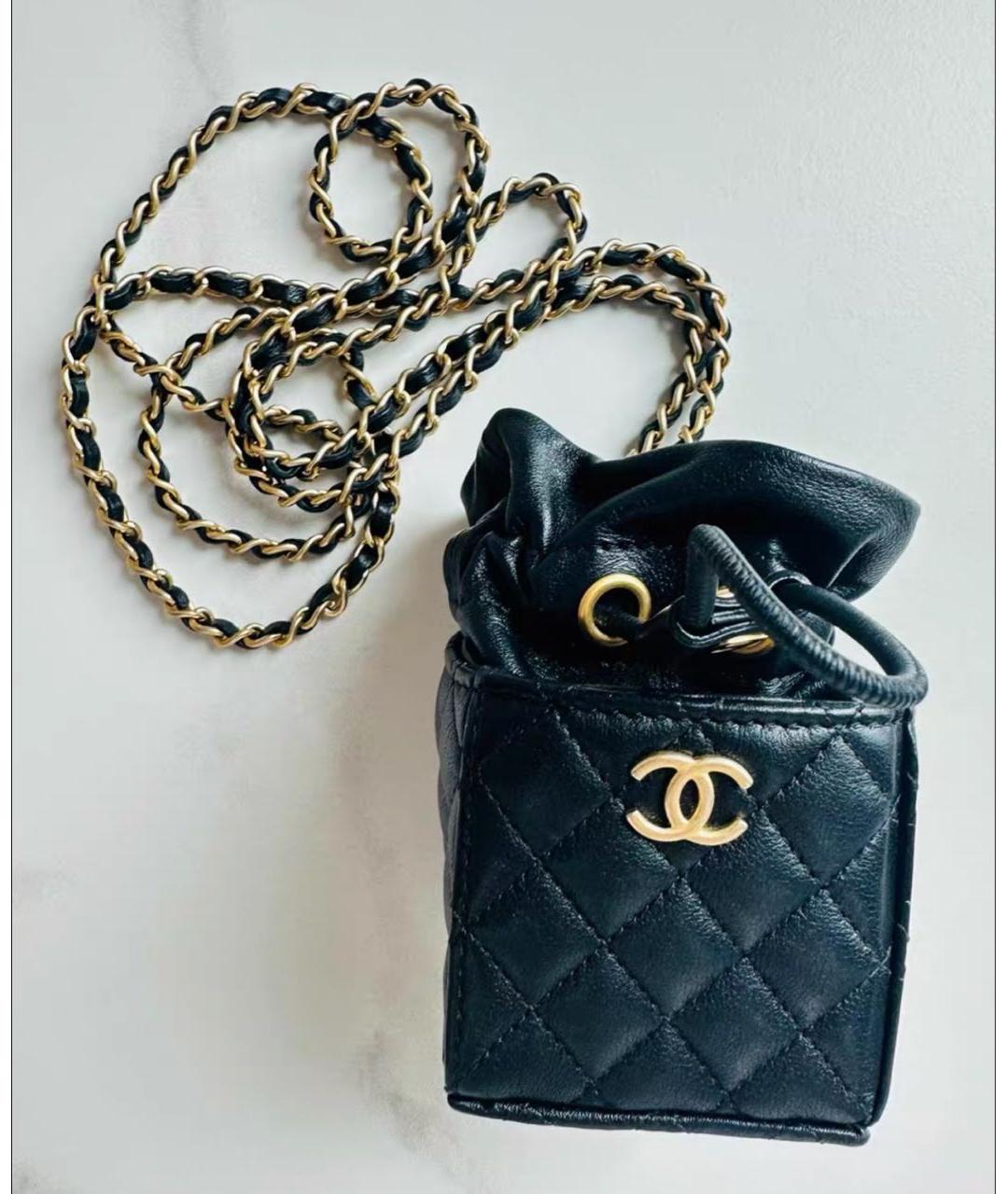 CHANEL Черная кожаная сумка через плечо, фото 4